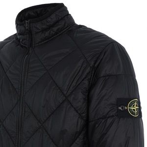 Stone Island Garment Dyed Quilted Micro Yarn Down Puffer Bomber Jacket sz Large